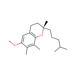 COc1cc2c(c(C)c1C)O[C@@](C)(CCCC(C)C)CC2 ZINC000299863489