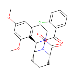 COc1cc2c(c(OC)c1)[C@@H]1[C@H]3CCC[C@@H](C(=O)N1CC2)N3C(=O)C(=O)c1ccccc1Cl ZINC000038217375