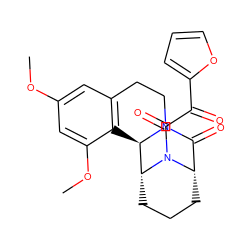 COc1cc2c(c(OC)c1)[C@@H]1[C@H]3CCC[C@@H](C(=O)N1CC2)N3C(=O)C(=O)c1ccco1 ZINC000035849075