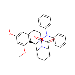 COc1cc2c(c(OC)c1)[C@@H]1[C@H]3CCC[C@@H](C(=O)N1CC2)N3C(=O)N(c1ccccc1)c1ccccc1 ZINC000169361271