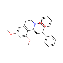 COc1cc2c(c(OC)c1)[C@H](CC(c1ccccc1)c1ccccc1)N(C(C)=O)CC2 ZINC000028394056