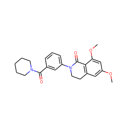 COc1cc2c(c(OC)c1)C(=O)N(c1cccc(C(=O)N3CCCCC3)c1)CC2 ZINC000096938026