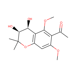 COc1cc2c(c(OC)c1C(C)=O)[C@H](O)[C@H](O)C(C)(C)O2 ZINC000013305659