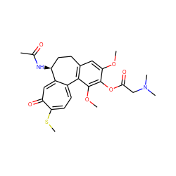 COc1cc2c(c(OC)c1OC(=O)CN(C)C)-c1ccc(SC)c(=O)cc1[C@@H](NC(C)=O)CC2 ZINC000028339534