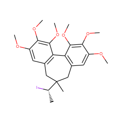 COc1cc2c(c(OC)c1OC)-c1c(cc(OC)c(OC)c1OC)CC(C)([C@H](C)I)C2 ZINC000049802238