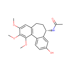 COc1cc2c(c(OC)c1OC)-c1ccc(O)cc1[C@@H](NC(C)=O)CC2 ZINC000003993835