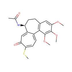 COc1cc2c(c(OC)c1OC)-c1ccc(SC)c(=O)cc1[C@@H](NC(C)=O)CC2 ZINC000005203255