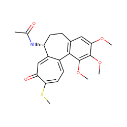 COc1cc2c(c(OC)c1OC)-c1ccc(SC)c(=O)cc1[C@H](NC(C)=O)CC2 ZINC000001731696