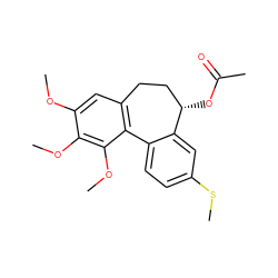 COc1cc2c(c(OC)c1OC)-c1ccc(SC)cc1[C@@H](OC(C)=O)CC2 ZINC000029467039