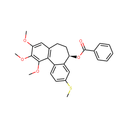 COc1cc2c(c(OC)c1OC)-c1ccc(SC)cc1[C@H](OC(=O)c1ccccc1)CC2 ZINC000006003175