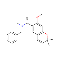 COc1cc2c(cc1[C@@H](C)N(C)Cc1ccccc1)C=CC(C)(C)O2 ZINC000169326231