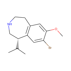 COc1cc2c(cc1Br)[C@H](C(C)C)CNCC2 ZINC000028131044