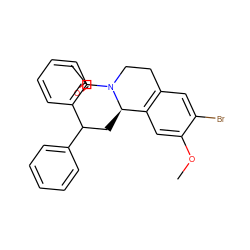 COc1cc2c(cc1Br)CCN(C(C)=O)[C@@H]2CC(c1ccccc1)c1ccccc1 ZINC000028396923