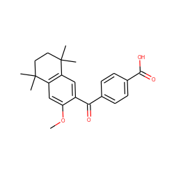 COc1cc2c(cc1C(=O)c1ccc(C(=O)O)cc1)C(C)(C)CCC2(C)C ZINC000013738448