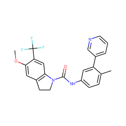 COc1cc2c(cc1C(F)(F)F)N(C(=O)Nc1ccc(C)c(-c3cccnc3)c1)CC2 ZINC000000838865