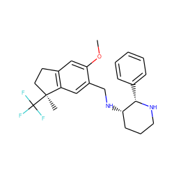 COc1cc2c(cc1CN[C@H]1CCCN[C@H]1c1ccccc1)[C@@](C)(C(F)(F)F)CC2 ZINC000040918842