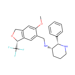 COc1cc2c(cc1CN[C@H]1CCCN[C@H]1c1ccccc1)[C@H](C(F)(F)F)OC2 ZINC000022448894