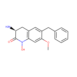 COc1cc2c(cc1Cc1ccccc1)C[C@H](N)C(=O)N2O ZINC000095605908