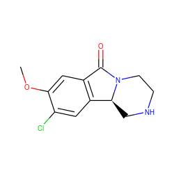 COc1cc2c(cc1Cl)[C@@H]1CNCCN1C2=O ZINC000035272420