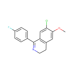 COc1cc2c(cc1Cl)C(c1ccc(F)cc1)=NCC2 ZINC000049037350