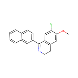 COc1cc2c(cc1Cl)C(c1ccc3ccccc3c1)=NCC2 ZINC000049052089