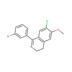 COc1cc2c(cc1Cl)C(c1cccc(Br)c1)=NCC2 ZINC000038996446