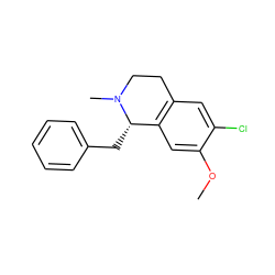 COc1cc2c(cc1Cl)CCN(C)[C@H]2Cc1ccccc1 ZINC000045288216