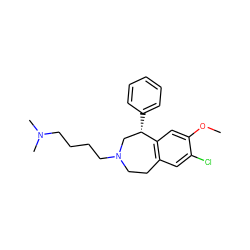 COc1cc2c(cc1Cl)CCN(CCCCN(C)C)C[C@@H]2c1ccccc1 ZINC000013743890