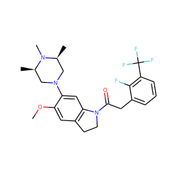 COc1cc2c(cc1N1C[C@H](C)N(C)[C@H](C)C1)N(C(=O)Cc1cccc(C(F)(F)F)c1F)CC2 ZINC000028524704