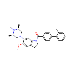 COc1cc2c(cc1N1C[C@H](C)N(C)[C@H](C)C1)N(C(=O)c1ccc(-c3ccccc3C)cc1)CC2 ZINC000028524692