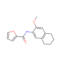 COc1cc2c(cc1NC(=O)c1ccco1)CCCC2 ZINC000000860113