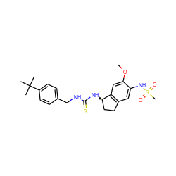 COc1cc2c(cc1NS(C)(=O)=O)CC[C@H]2NC(=S)NCc1ccc(C(C)(C)C)cc1 ZINC000040406569