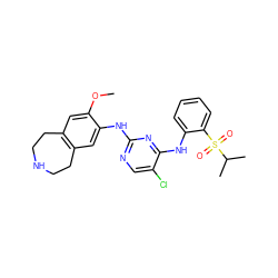 COc1cc2c(cc1Nc1ncc(Cl)c(Nc3ccccc3S(=O)(=O)C(C)C)n1)CCNCC2 ZINC000473134857