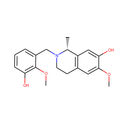 COc1cc2c(cc1O)[C@@H](C)N(Cc1cccc(O)c1OC)CC2 ZINC000653724808