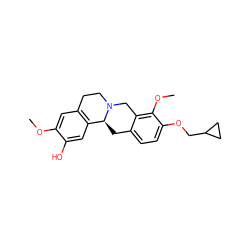 COc1cc2c(cc1O)[C@@H]1Cc3ccc(OCC4CC4)c(OC)c3CN1CC2 ZINC000653724762