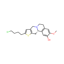 COc1cc2c(cc1O)[C@@H]1Cc3sc(CCCCCl)cc3CN1CC2 ZINC000210436275