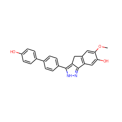 COc1cc2c(cc1O)-c1n[nH]c(-c3ccc(-c4ccc(O)cc4)cc3)c1C2 ZINC000028952757