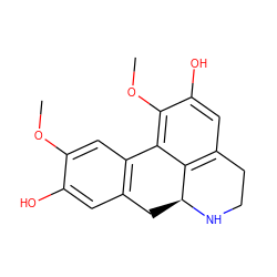 COc1cc2c(cc1O)C[C@@H]1NCCc3cc(O)c(OC)c-2c31 ZINC000002559362