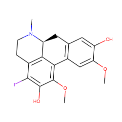 COc1cc2c(cc1O)C[C@H]1c3c(c(I)c(O)c(OC)c3-2)CCN1C ZINC000029041634