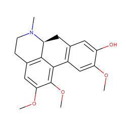 COc1cc2c(cc1O)C[C@H]1c3c(cc(OC)c(OC)c3-2)CCN1C ZINC000000338123