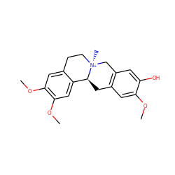 COc1cc2c(cc1O)C[N@+]1(C)CCc3cc(OC)c(OC)cc3[C@@H]1C2 ZINC000253947713