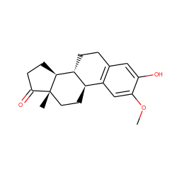 COc1cc2c(cc1O)CC[C@@H]1[C@@H]2CC[C@]2(C)C(=O)CC[C@@H]12 ZINC000004096682