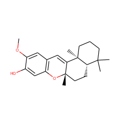 COc1cc2c(cc1O)O[C@@]1(C)CC[C@H]3C(C)(C)CCC[C@]3(C)C1=C2 ZINC000014683852