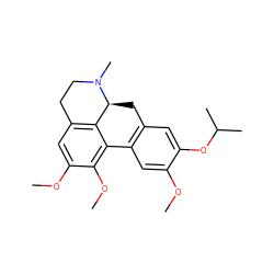 COc1cc2c(cc1OC(C)C)C[C@H]1c3c(cc(OC)c(OC)c3-2)CCN1C ZINC000473127133