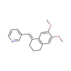 COc1cc2c(cc1OC)/C(=C/c1cccnc1)CCC2 ZINC000013610795