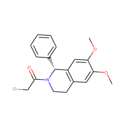 COc1cc2c(cc1OC)[C@@H](c1ccccc1)N(C(=O)CCl)CC2 ZINC000003278157