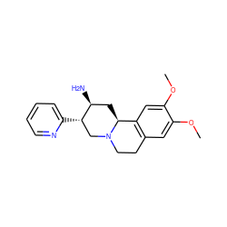 COc1cc2c(cc1OC)[C@@H]1C[C@H](N)[C@@H](c3ccccn3)CN1CC2 ZINC000028821837