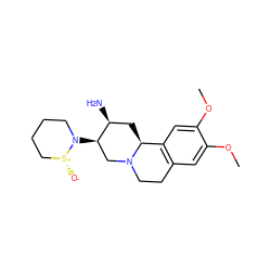 COc1cc2c(cc1OC)[C@@H]1C[C@H](N)[C@H](N3CCCC[S@@+]3[O-])CN1CC2 ZINC000045338156