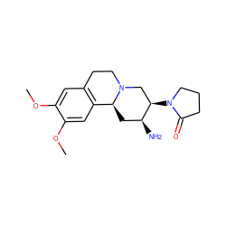 COc1cc2c(cc1OC)[C@@H]1C[C@H](N)[C@H](N3CCCC3=O)CN1CC2 ZINC000045337640