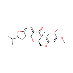 COc1cc2c(cc1OC)[C@]1(C)C(=O)c3ccc4c(c3O[C@@H]1CO2)C[C@H](C(C)C)O4 ZINC000027652639